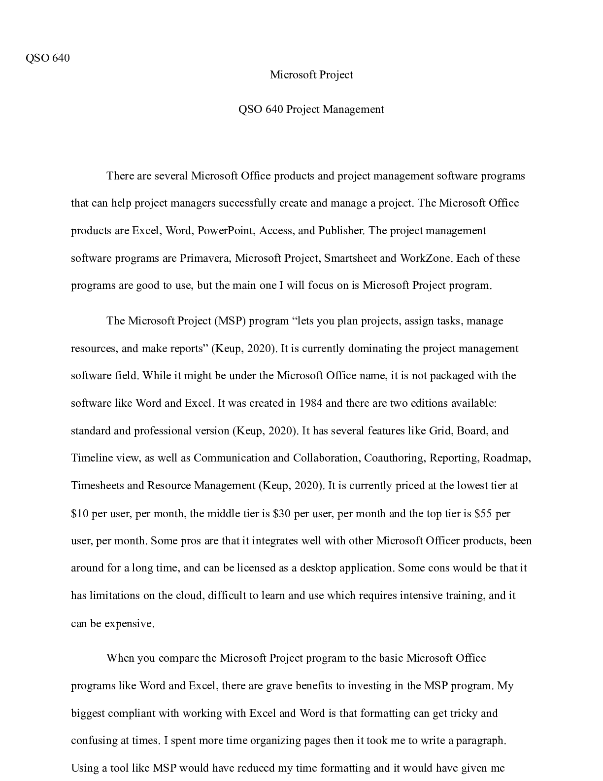 Preview image for 10 2.Project Management  QSO 640  Microsoft Project  QSO 640 Project Management  There are